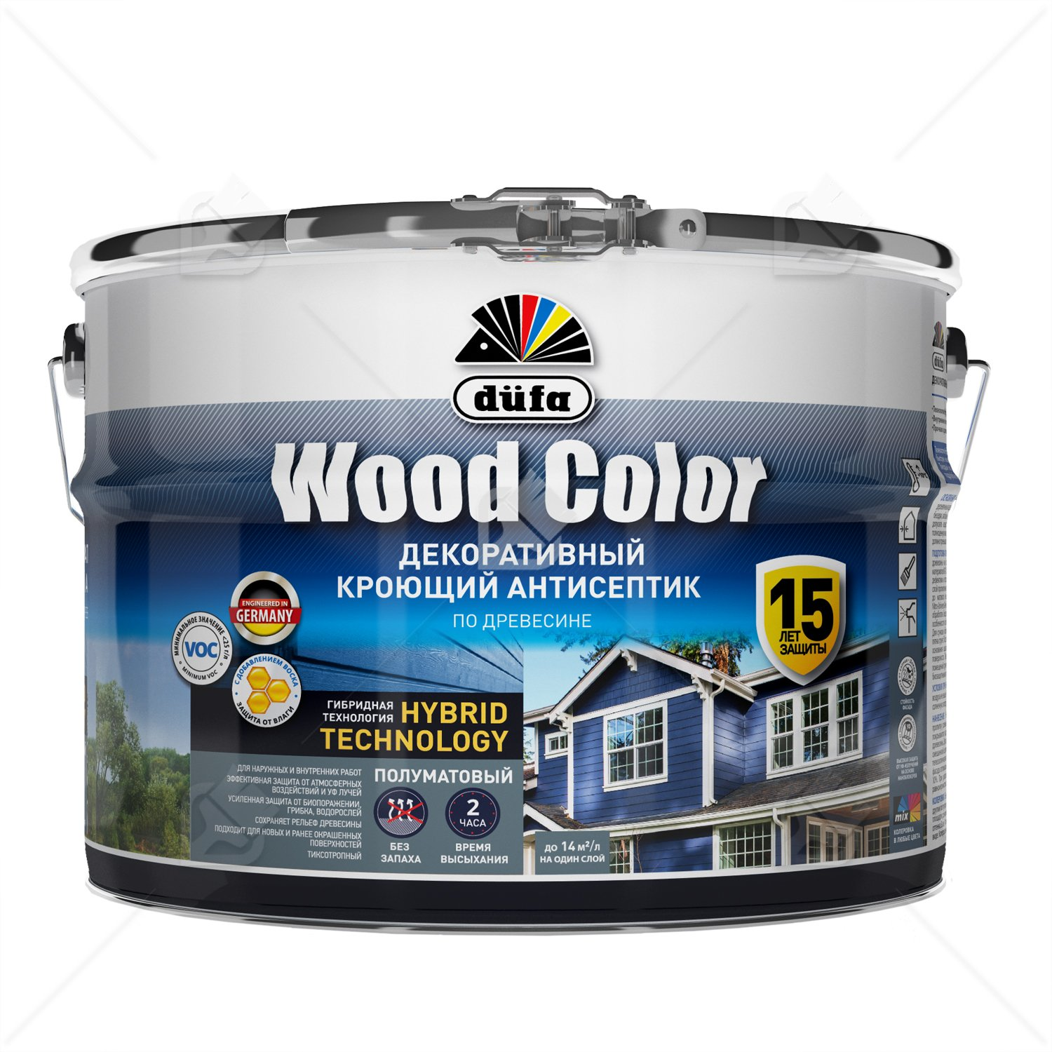Кроющий антисептик Dufa Wood Color маренго 9 л