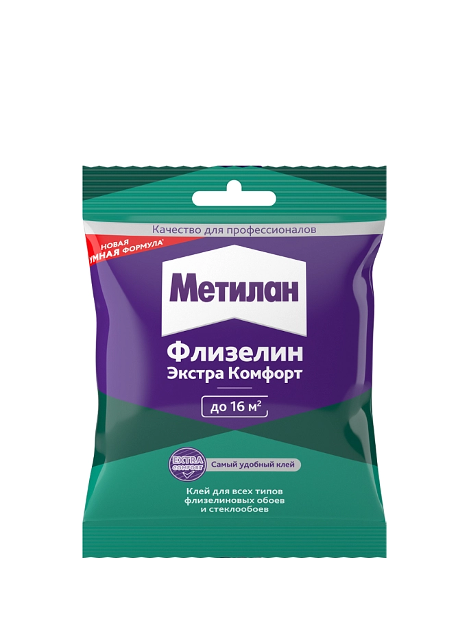 Клей обойный для флизелиновых обоев Метилан Флизелин Экстра Комфорт 90 г