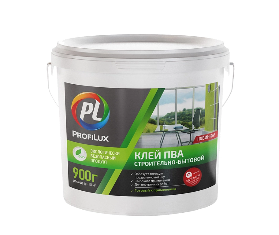 Клей универсальный Profilux ПВА Строительно-Бытовой 0,9 кг.