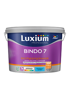 Краска для стен и потолков латексная экстрапрочная Luxium Professional Bindo 7 матовая база BW 9 л