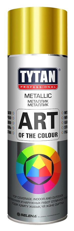 Краска универсальная аэрозольная акриловая Tytan Professional Art of the colour золотой металлик 400 мл