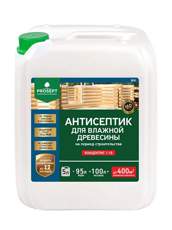 Антисептик для влажной древесины  Prosept Bio 5л. концентрат 1:19