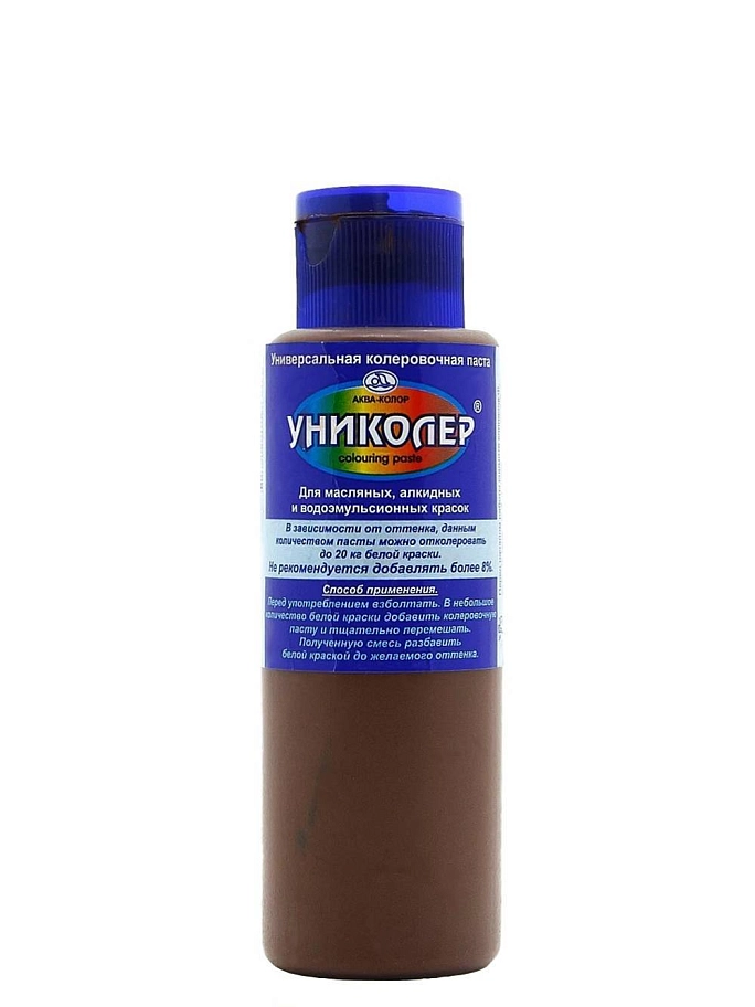 Паста колеровочная универсальная Аква-Колор Униколер 9.2 шоколадная 100 мл.